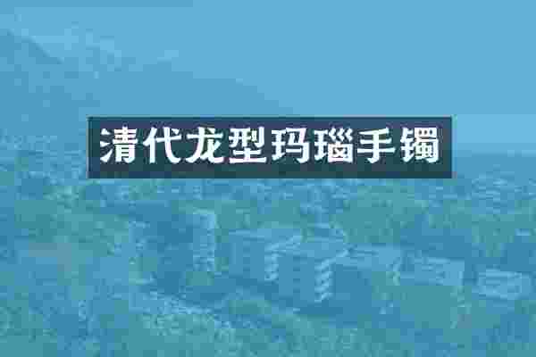 清代龙型玛瑙手镯