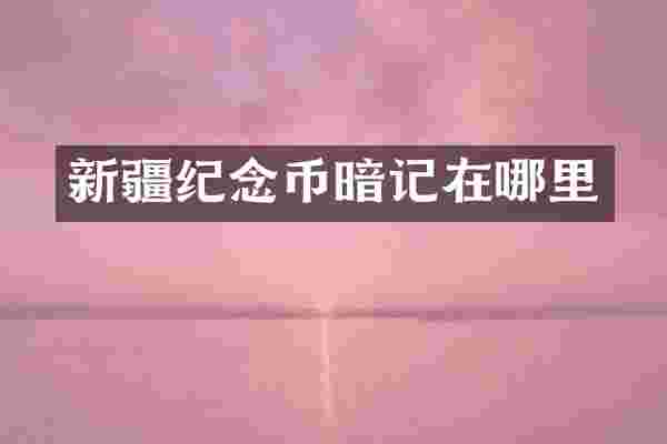 新疆纪念币暗记在哪里