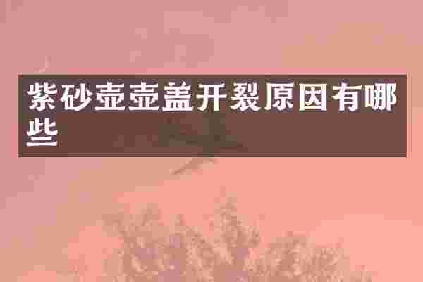 紫砂壶壶盖开裂原因有哪些