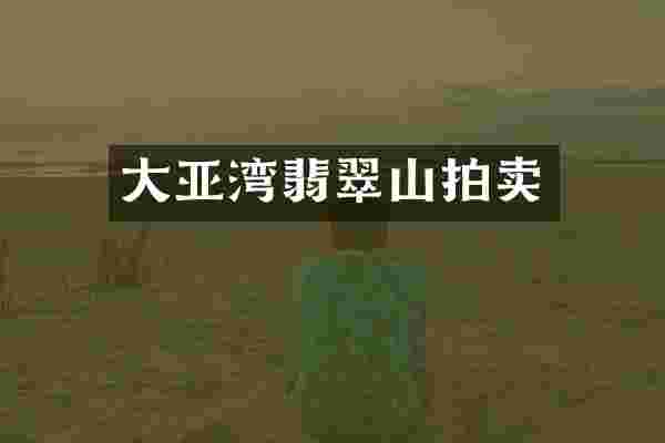 大亚湾翡翠山拍卖