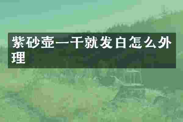 紫砂壶一干就发白怎么外理