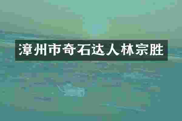 漳州市奇石达人林宗胜