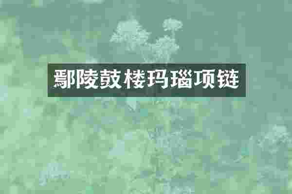 鄢陵鼓楼玛瑙项链