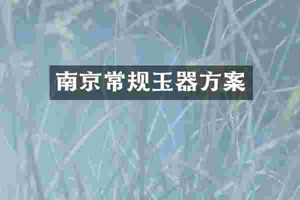 南京常规玉器方案
