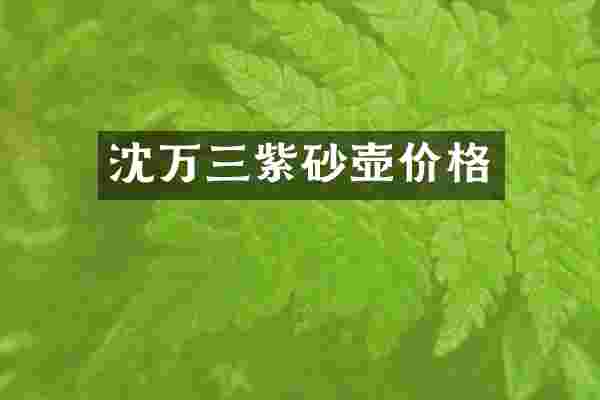 沈万三紫砂壶价格