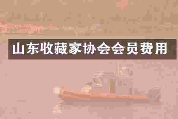 山东收藏家协会会员费用