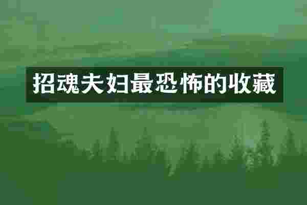 招魂夫妇最恐怖的收藏