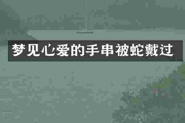 梦见心爱的手串被蛇戴过