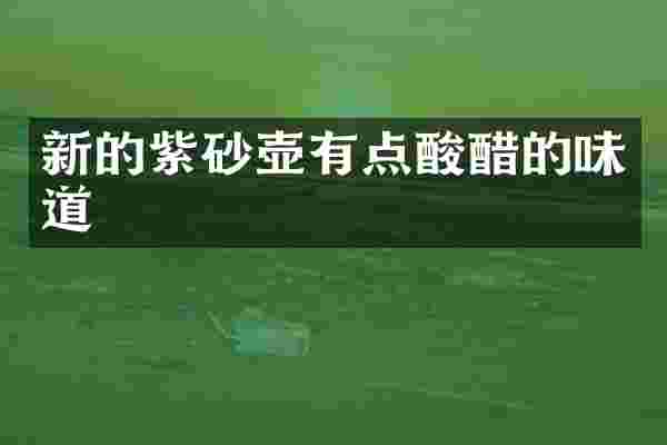 新的紫砂壶有点酸醋的味道