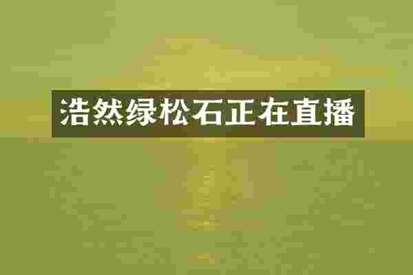 浩然绿松石正在直播