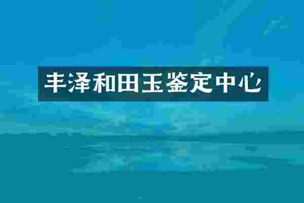 丰泽和田玉鉴定中心