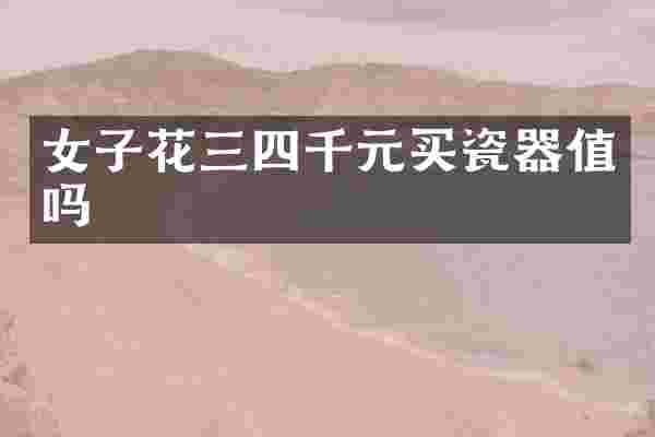女子花三四千元买瓷器值吗