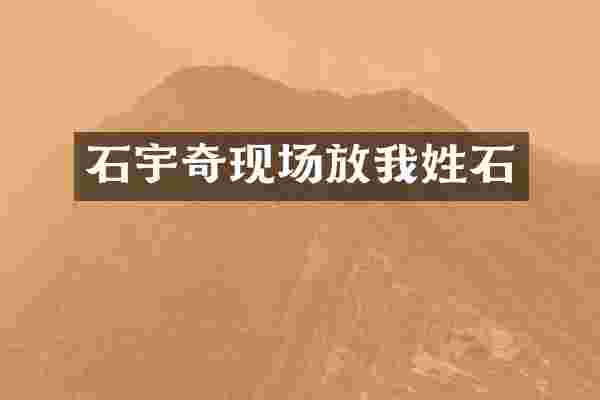 石宇奇现场放我姓石