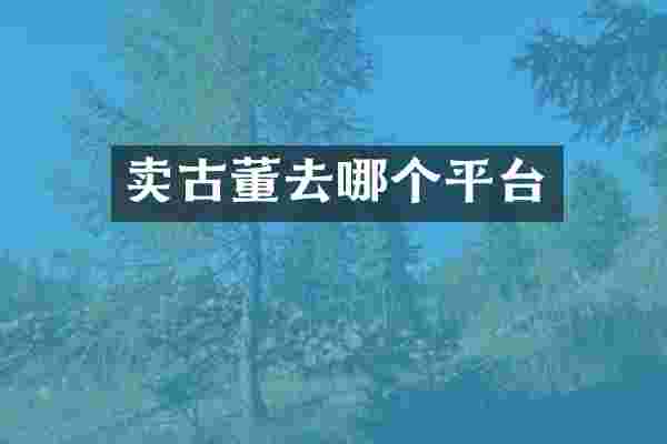 卖古董去哪个平台