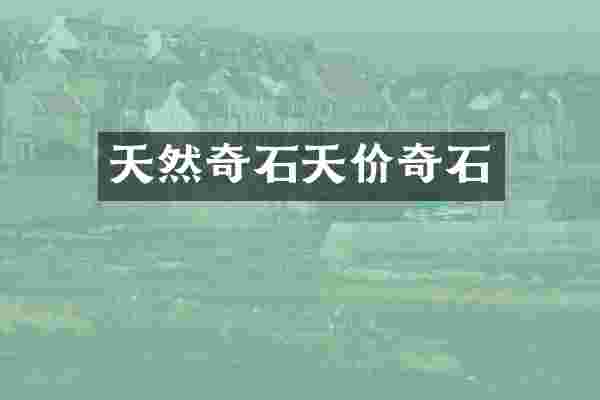 天然奇石天价奇石