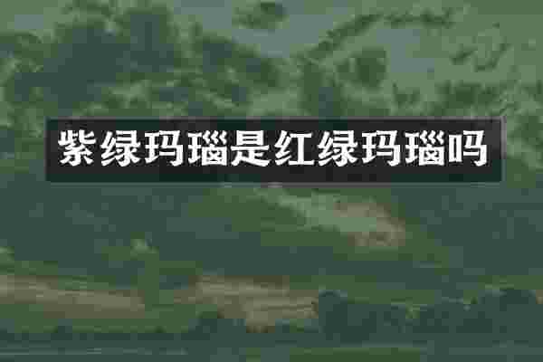 紫绿玛瑙是红绿玛瑙吗