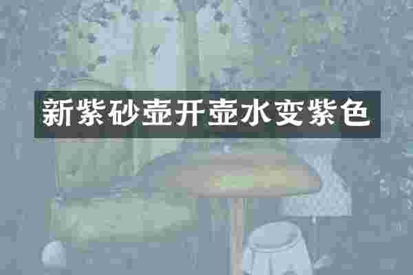 新紫砂壶开壶水变紫色