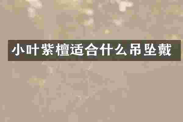 小叶紫檀适合什么吊坠戴