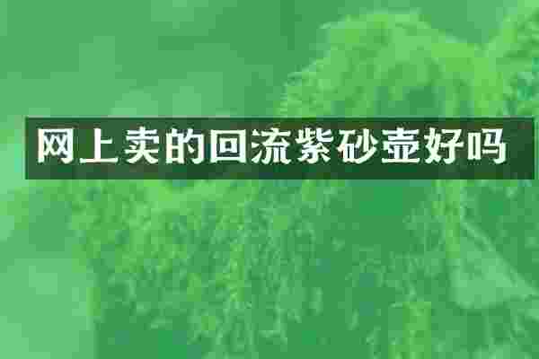 网上卖的回流紫砂壶好吗