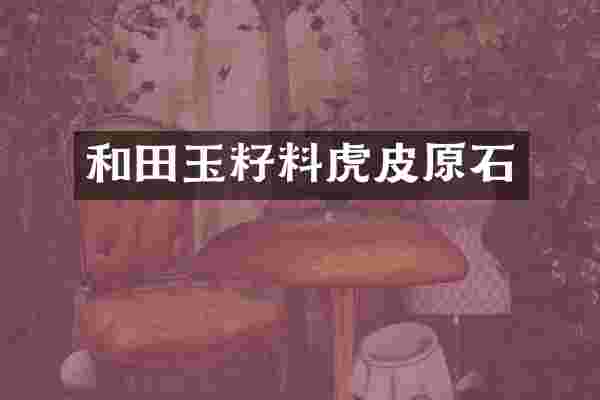 和田玉籽料虎皮原石