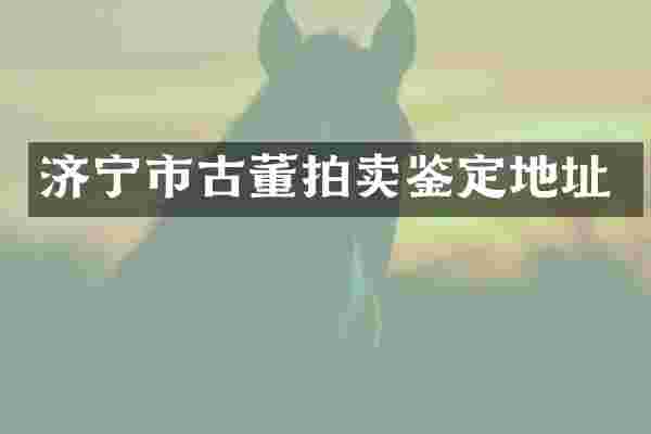 济宁市古董拍卖鉴定地址