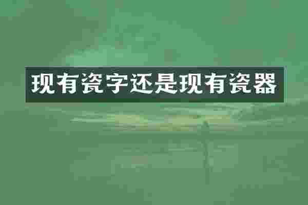 现有瓷字还是现有瓷器