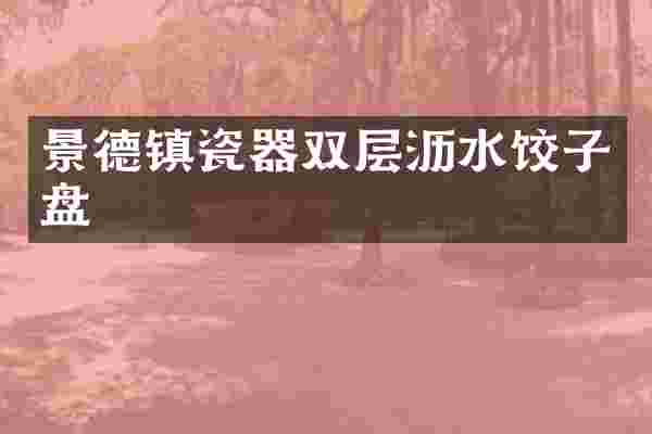 景德镇瓷器双层沥水饺子盘