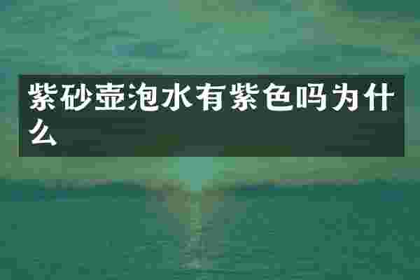 紫砂壶泡水有紫色吗为什么