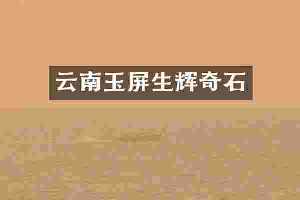 云南玉屏生辉奇石