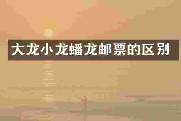 大龙小龙蟠龙邮票的区别