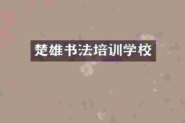 楚雄书法培训学校