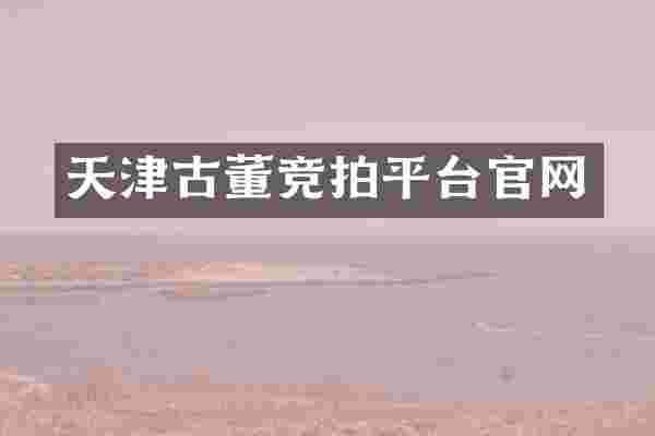 天津古董竞拍平台官网