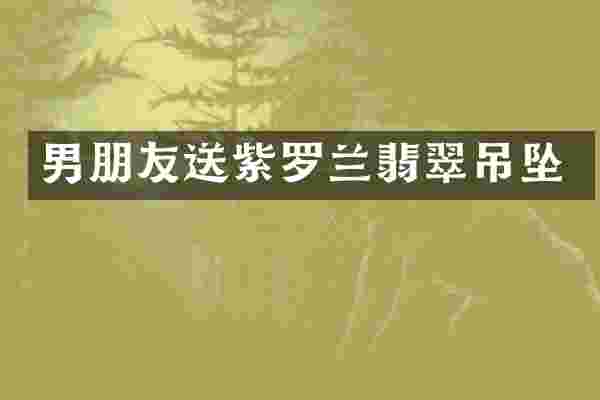 男朋友送紫罗兰翡翠吊坠