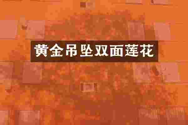黄金吊坠双面莲花