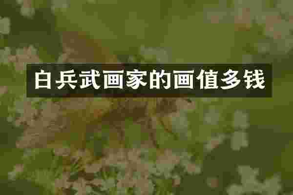 白兵武画家的画值多钱