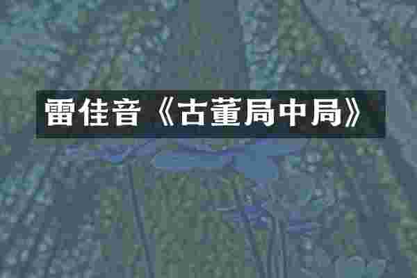 雷佳音《古董局中局》