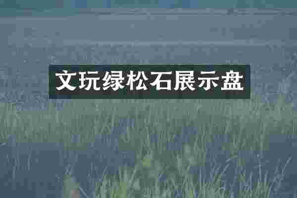 文玩绿松石展示盘