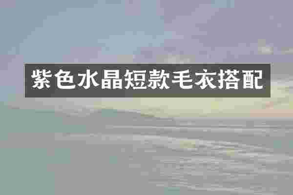 紫色水晶短款毛衣搭配