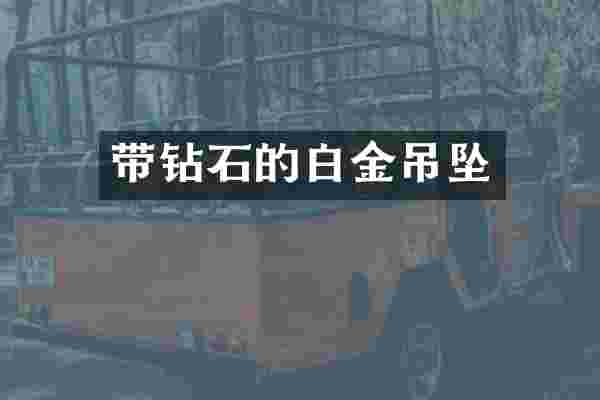 带钻石的白金吊坠