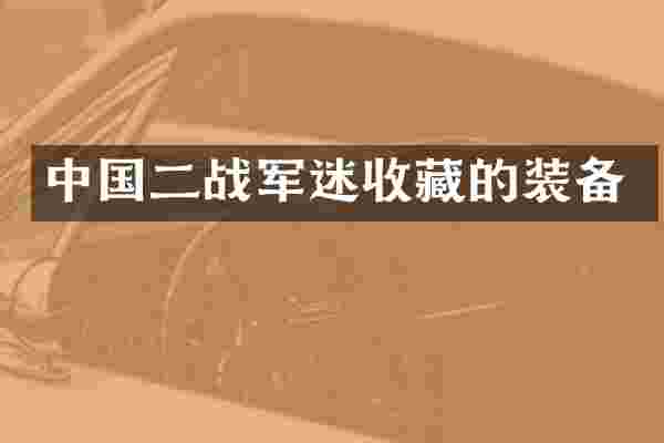 中国二战军迷收藏的装备