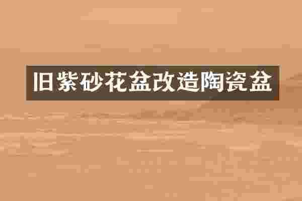 旧紫砂花盆改造陶瓷盆
