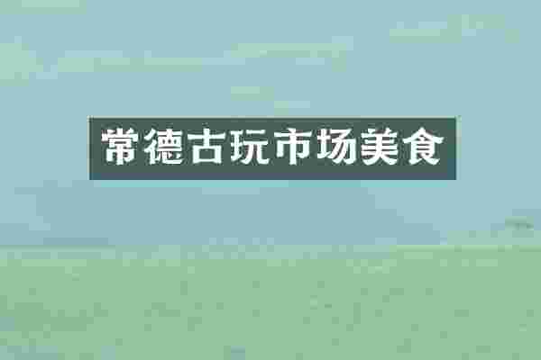 常德古玩市场美食
