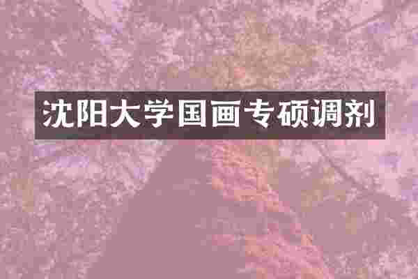 沈阳大学国画专硕调剂