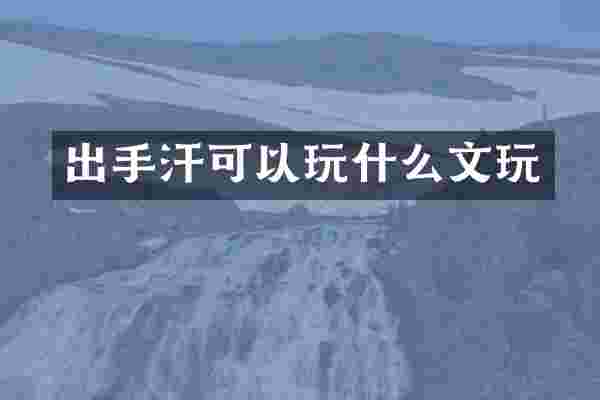 出手汗可以玩什么文玩