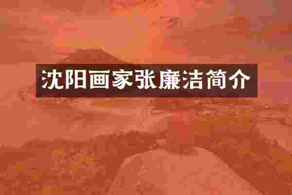 沈阳画家张廉洁简介