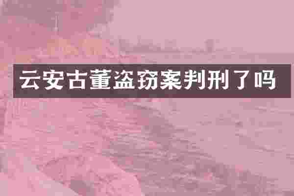 云安古董盗窃案判刑了吗