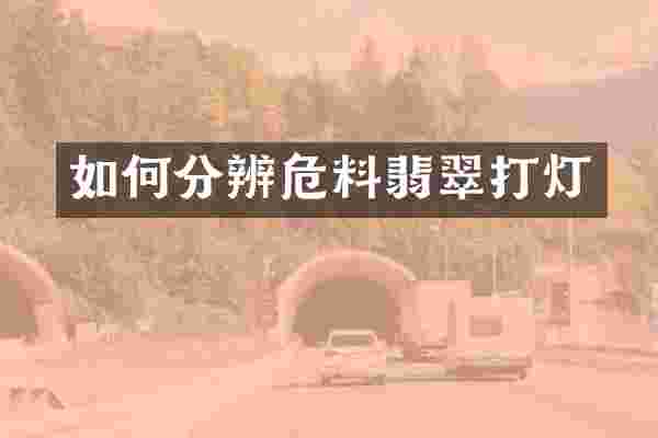 如何分辨危料翡翠打灯