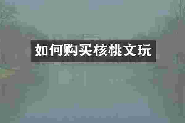 如何购买核桃文玩