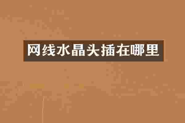 网线水晶头插在哪里