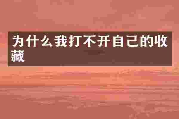 为什么我打不开自己的收藏